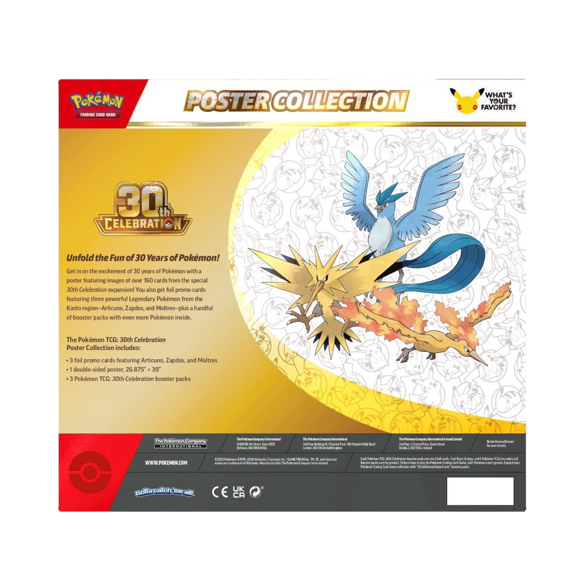 POKEMON TCG POSTER COLLECTION 30 ANNIVERSARY
