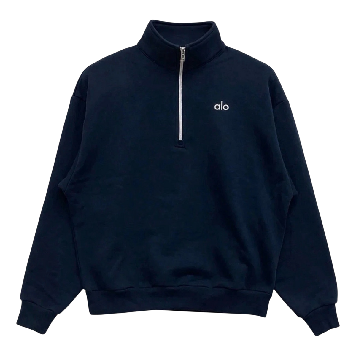 ALO QUARTER ZIP BLUE NAVY