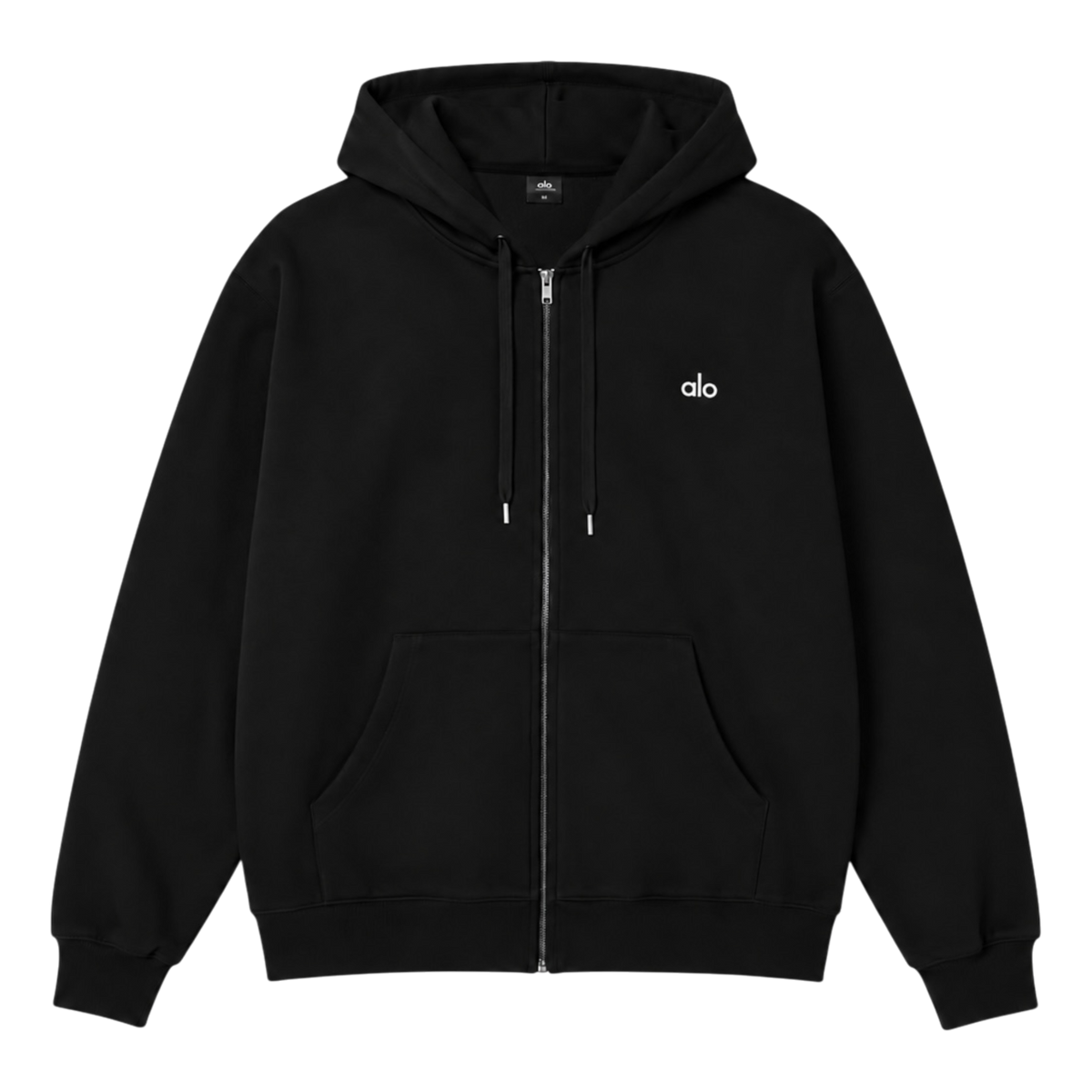 ALO ZIP HOODIE BLACK