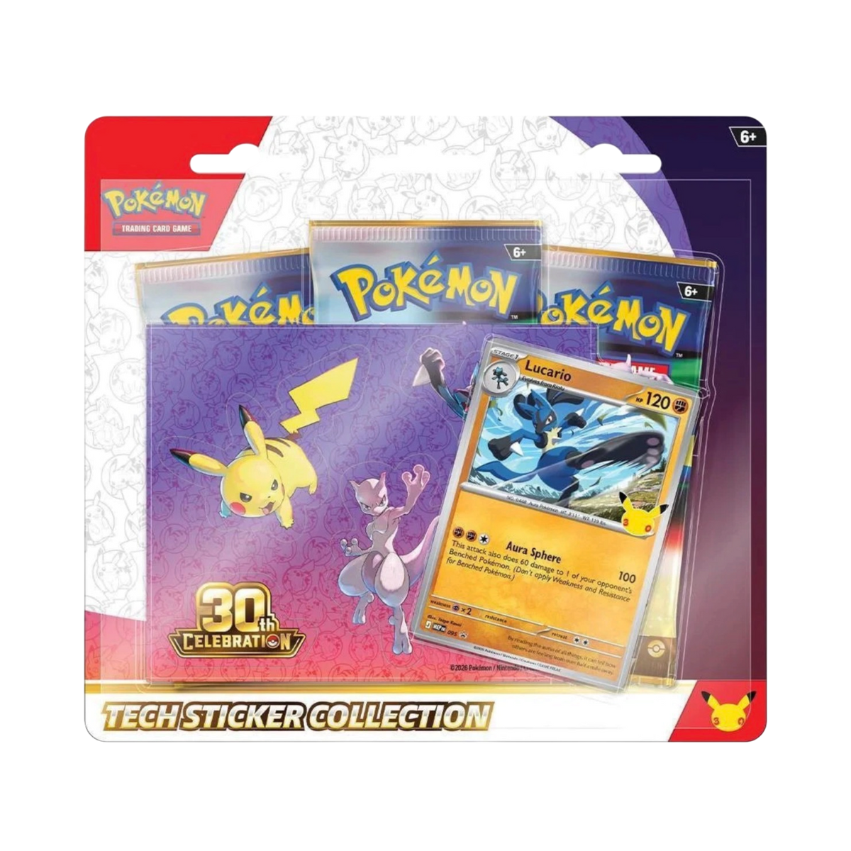 POKEMON TCG TECH STICKER COLLECTION “LUCARIO” 30 ANNIVERSARY
